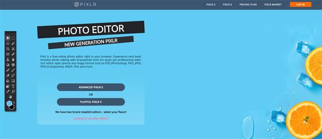 Pixlr - free photo editing software online