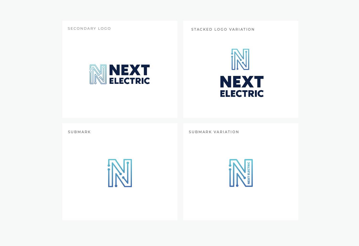 Next Electric logo variations