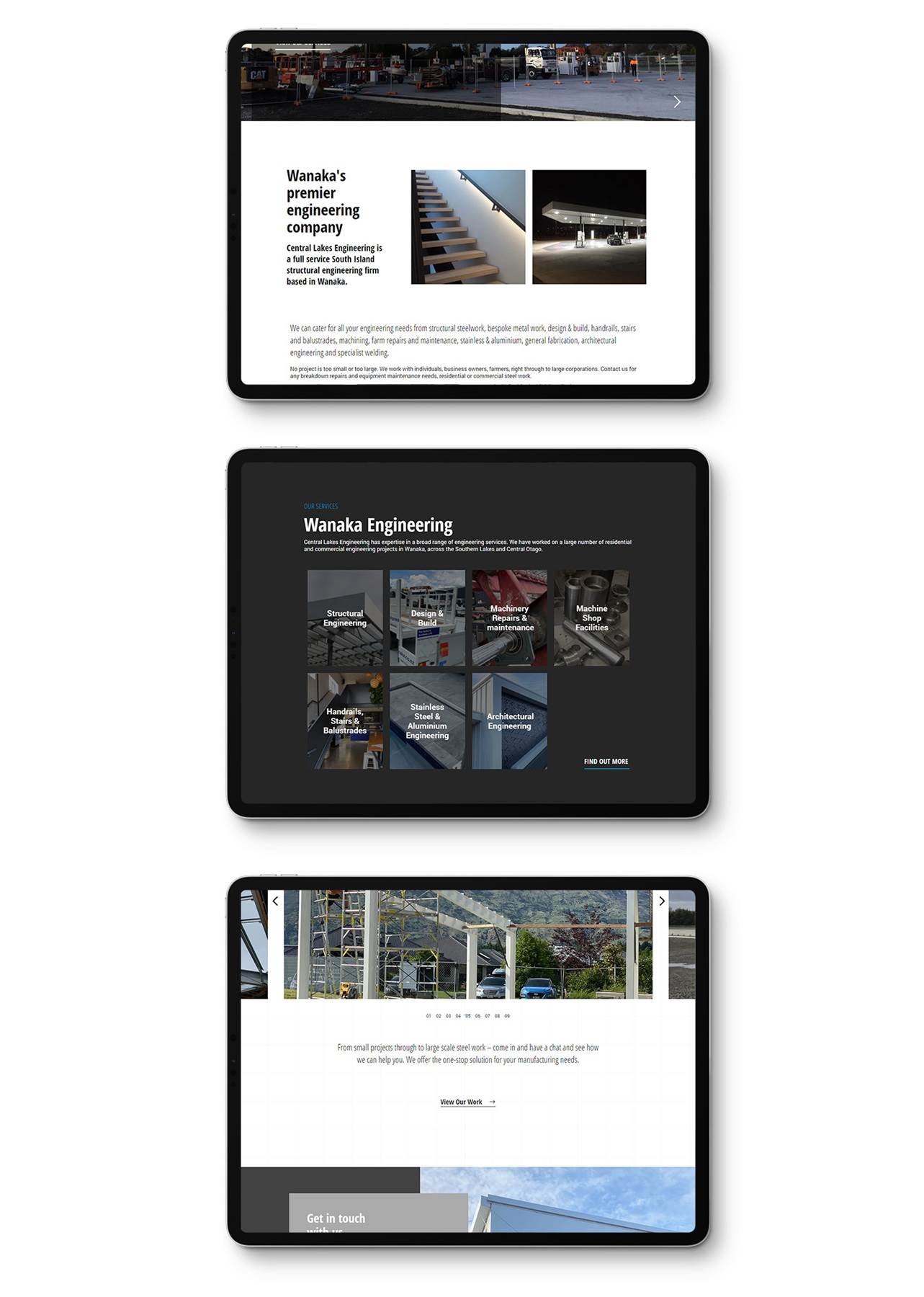 Wanaka website design for Central lakes Engineering