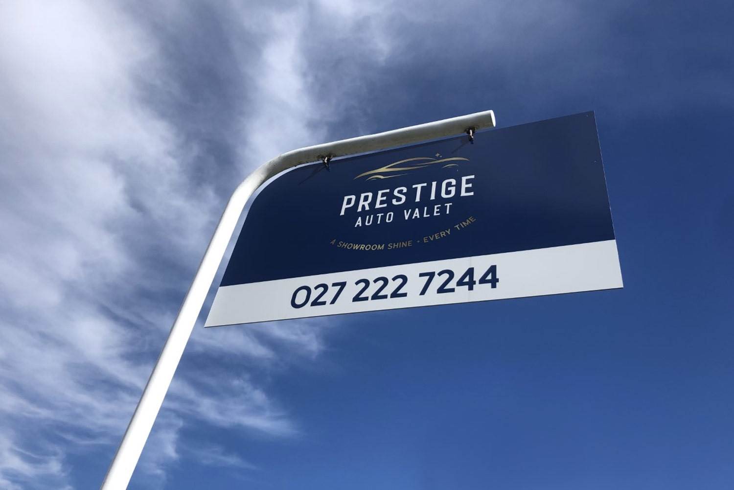 Road Sign- Prestige Auto Valet Rotorua