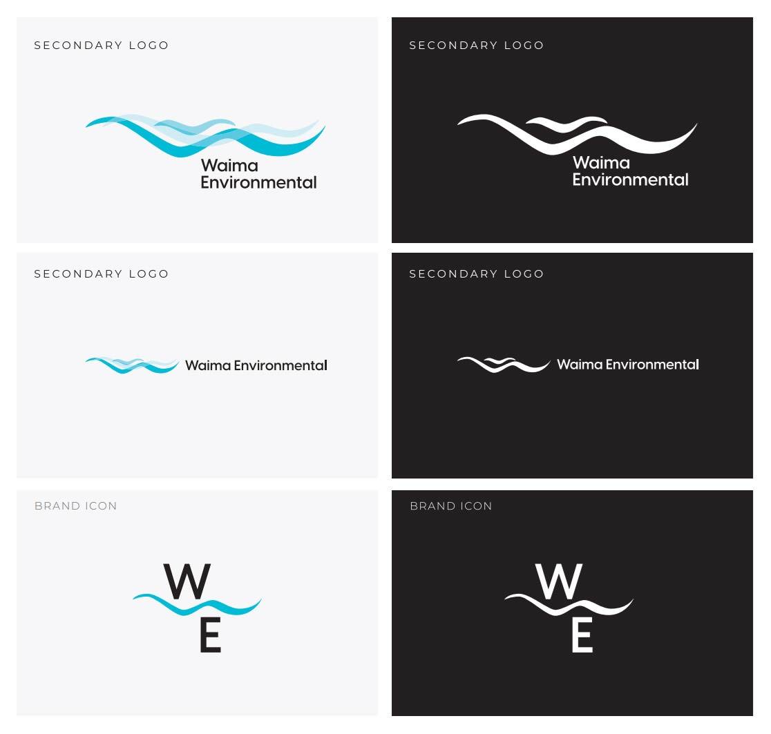 Waima Environmental - Logo variations