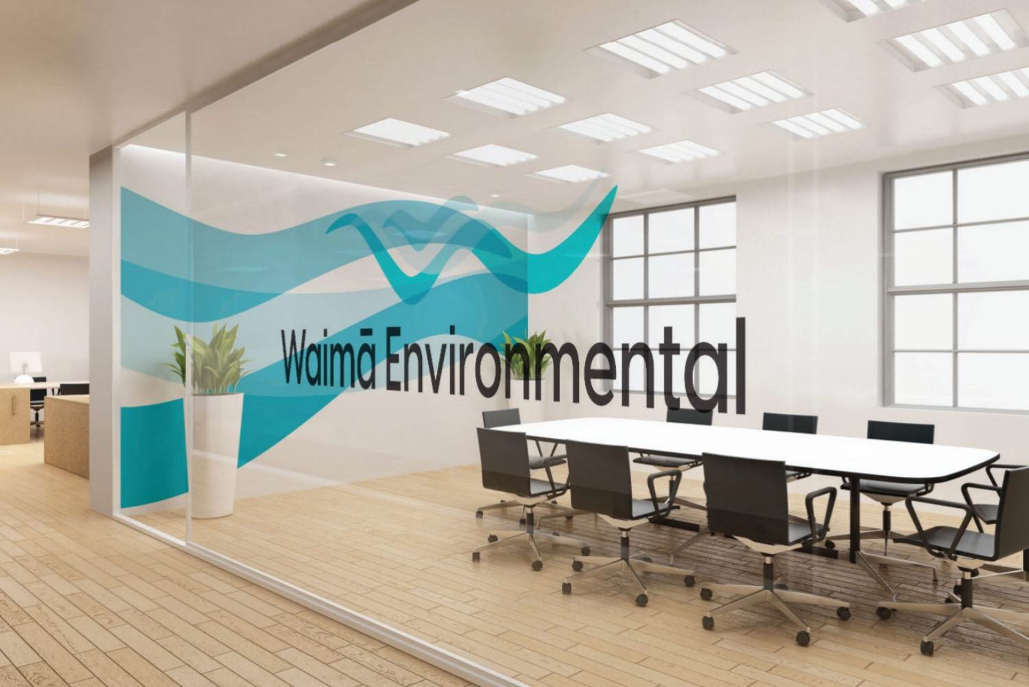 Waima Environmental - logo application examples