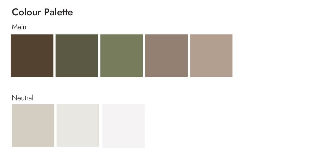 The Good Wedding Company - colour palette design for web