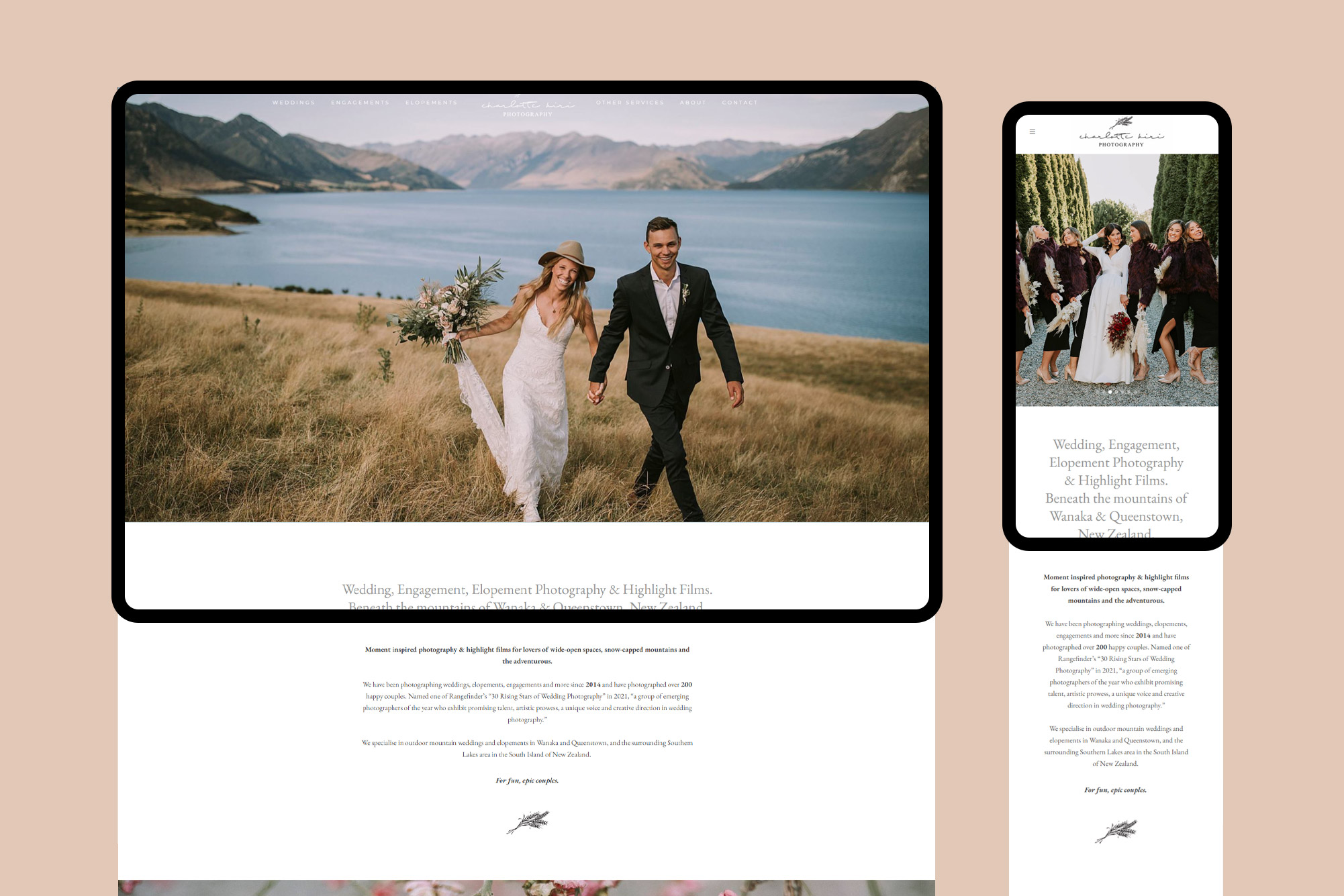 Charlotte Kiri Website Homepage Wanaka Web Design