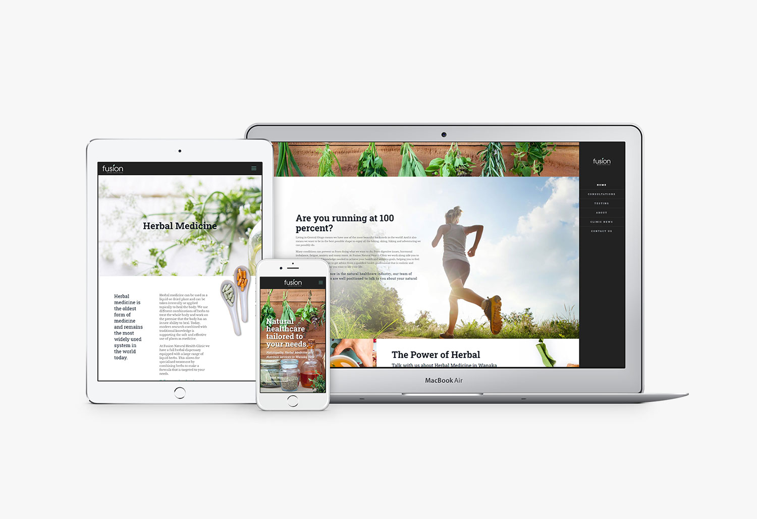 Fusion Natural Health Clinic Website Wanaka