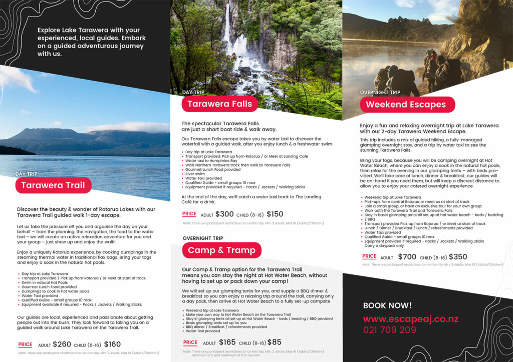 Escape Adventurous Journeys Brochure Inside
