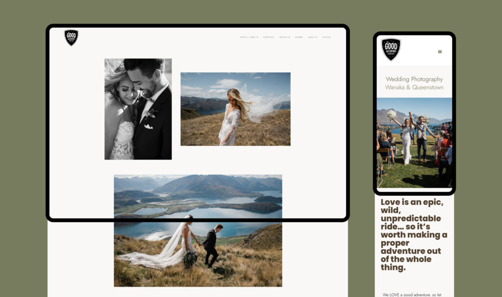 The Good Wedding Company Homepage Design Wanaka Website Design