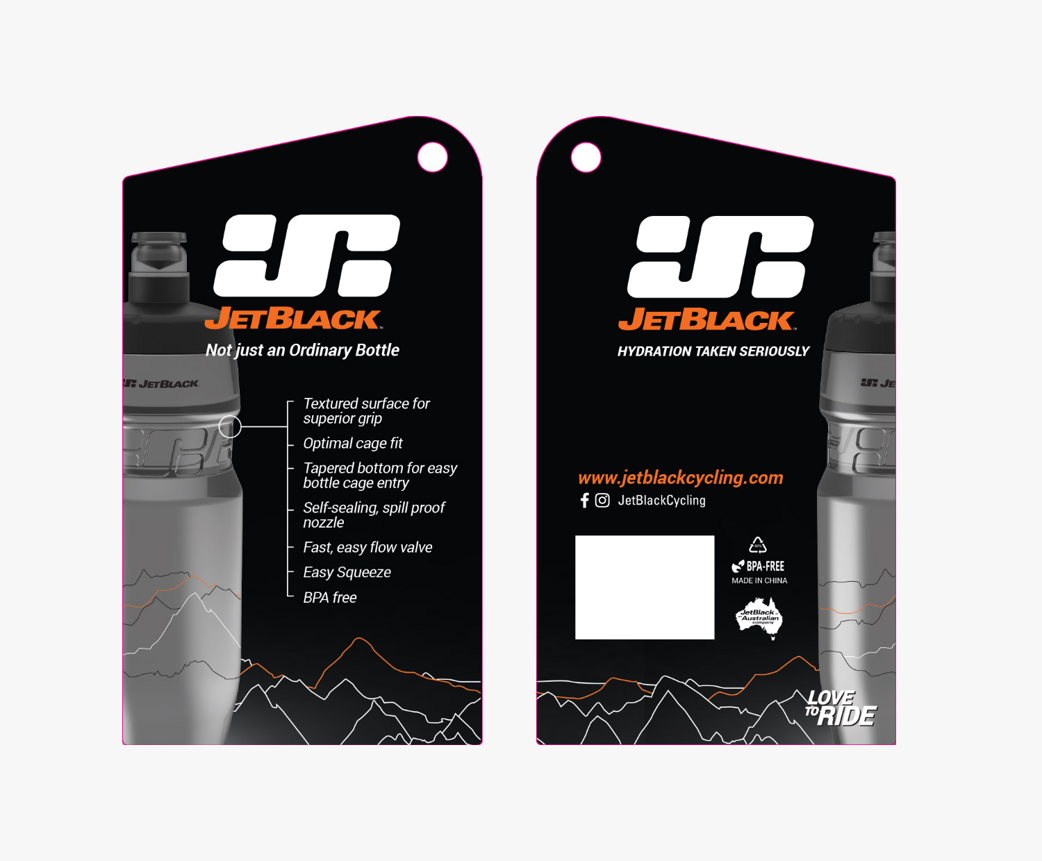 Jetblack Cycling Graphic Design Swing Tag Design Envy Web And Design