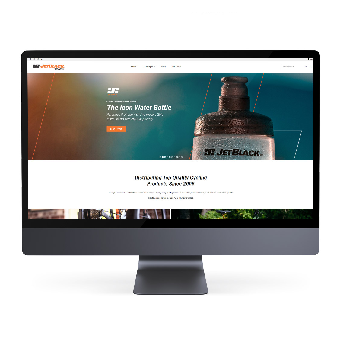 Jetblack Water Bottle Design Online Website Banner Design Nz