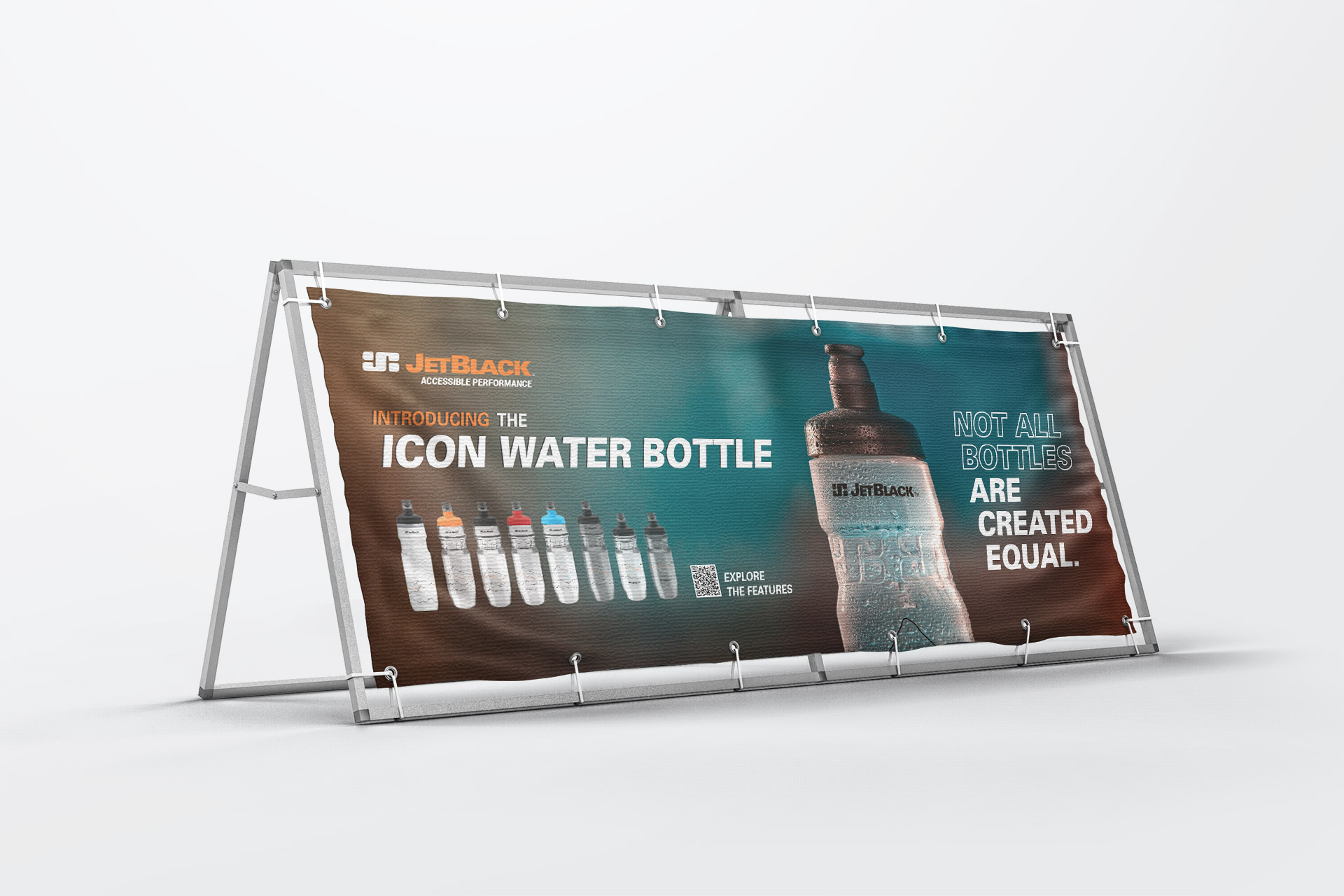 Jetblack Water Bottle Design Outdoor Banner Design Envy Web And Design