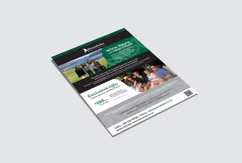Wanahaka A4 Flyer Central Otago Wine Tours 2