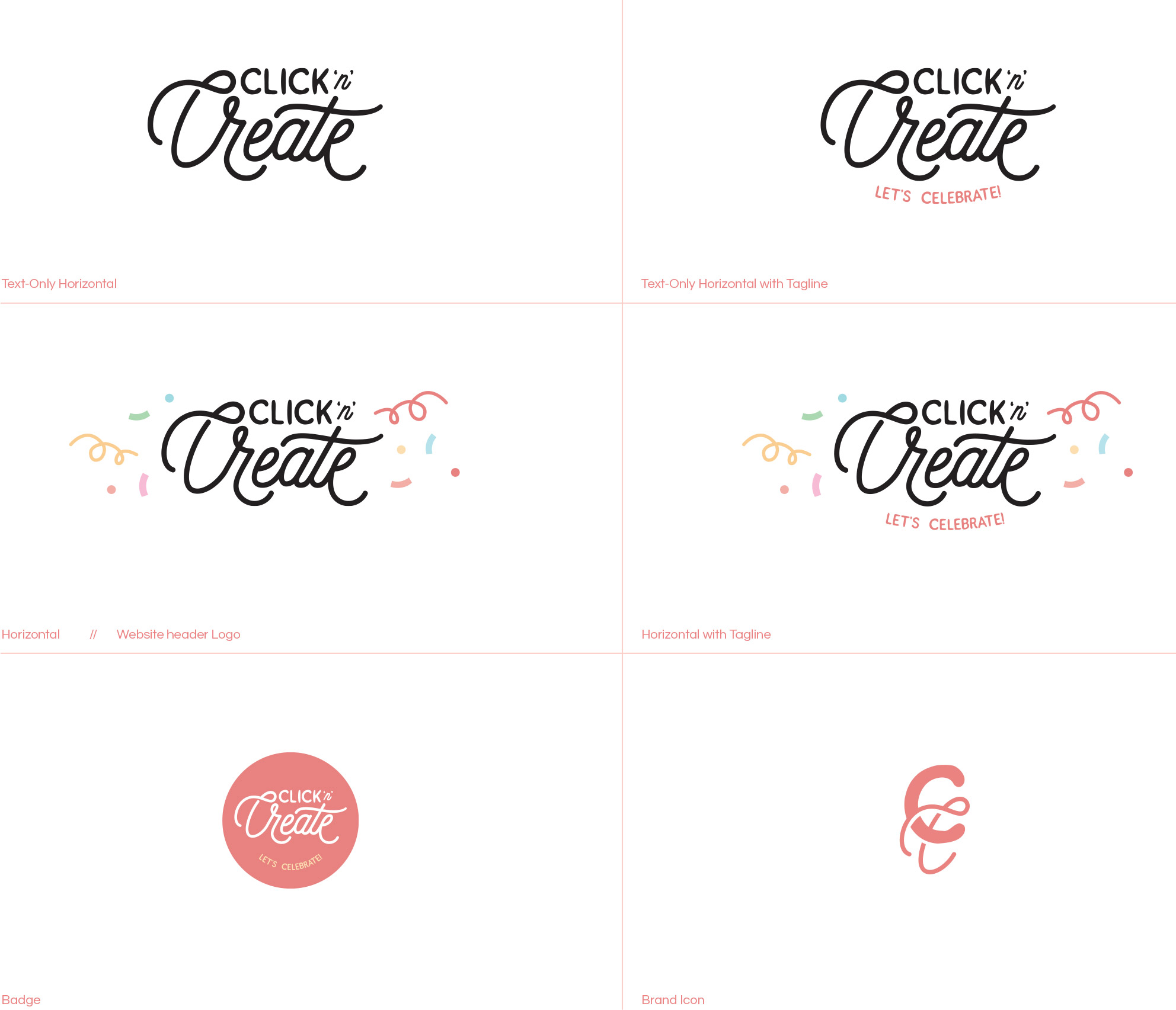 Click 'n' Create Branding Concepts Rotorua Logo Variations