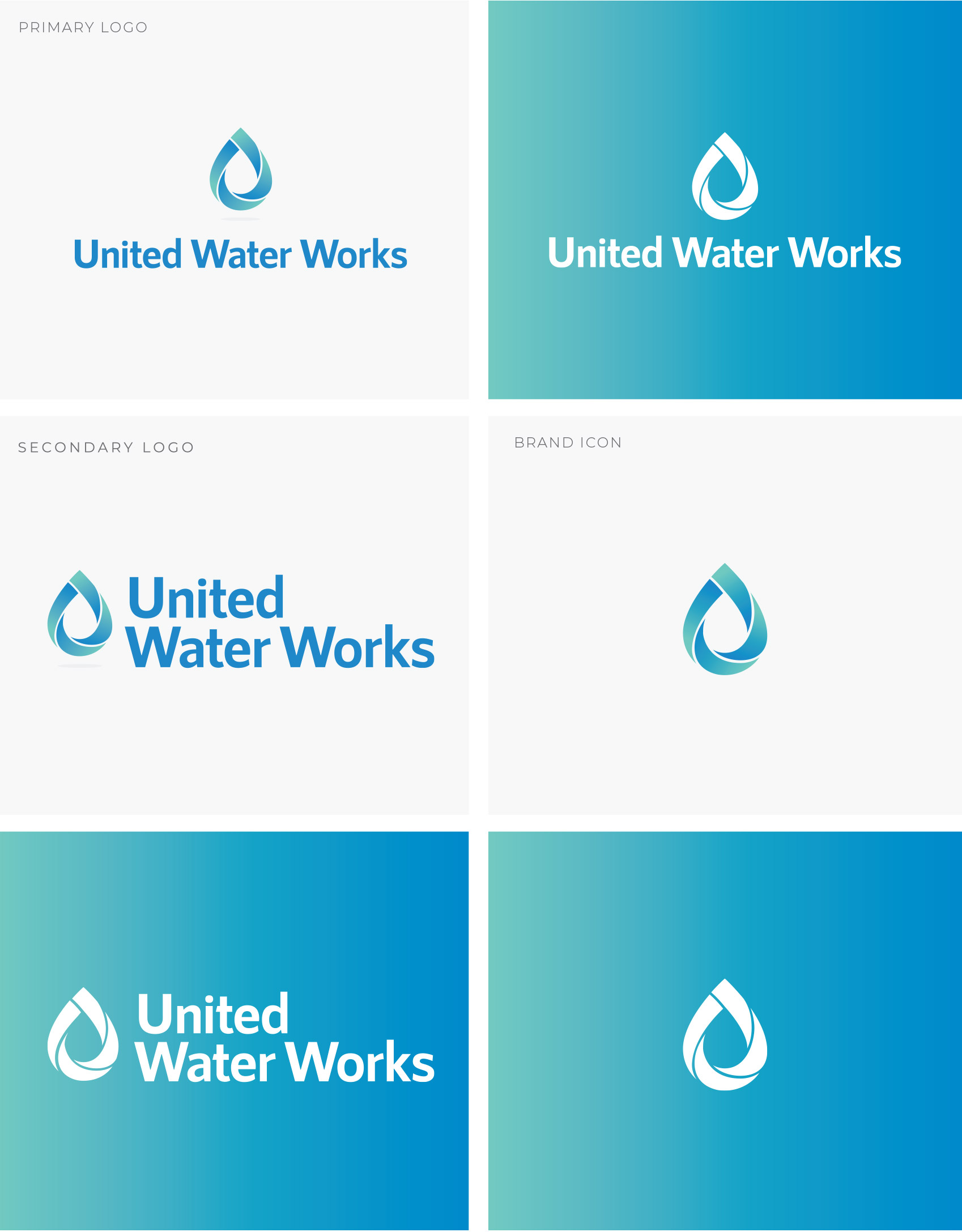 Uww United Water Works Logo Design Auckland Envy Web Design Rotorua