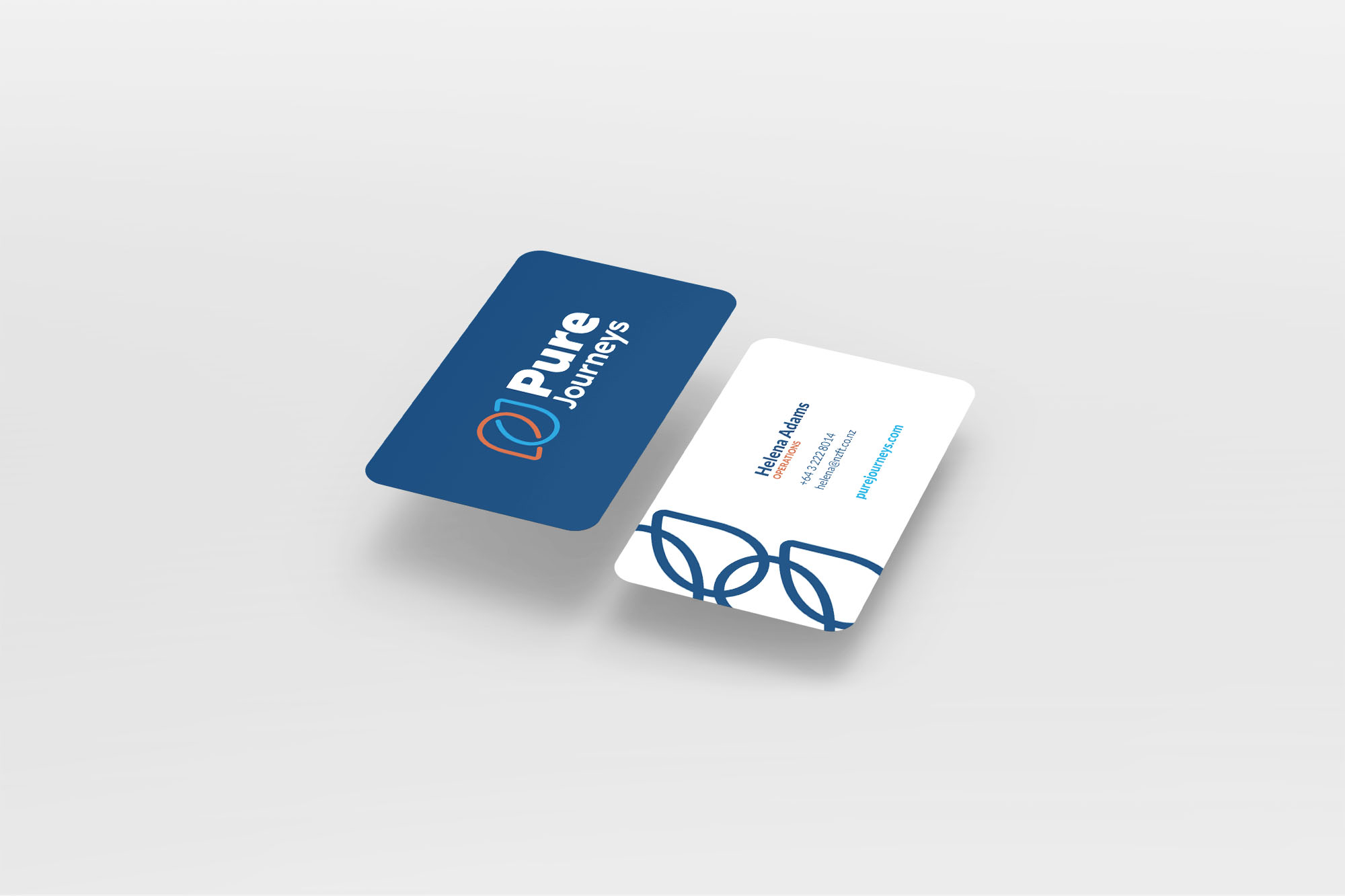Pure Journeys Business Card Mockup