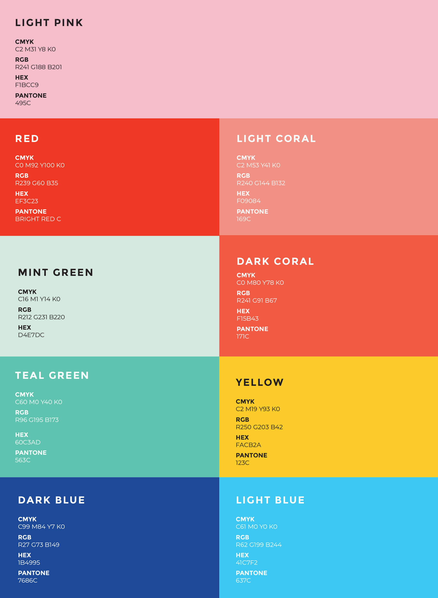 Anna Van Riel Brand Style Guide Colour Palette