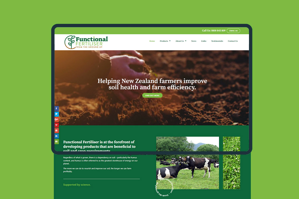 Functional Fertiliser Rotoroua Web Design Envy Design