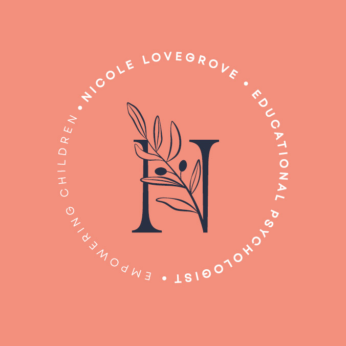 Nicole Lovegrove Logo Variation Badge Coral