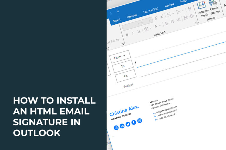 How To Install An Html Email Signature In Outlook Instructions