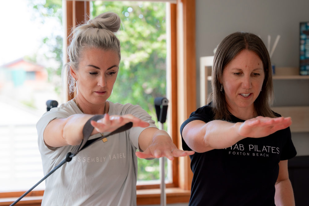 Logo Design Foxton Beach Reformer Pilates Studio Rehab Pilates