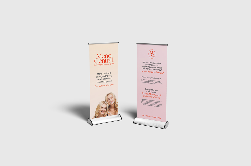 Meno Central Pull Up Banner Design Taupo Rotorua
