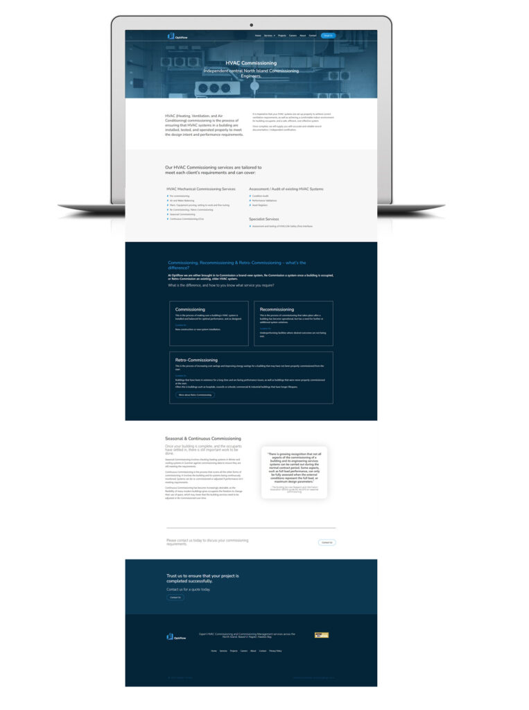 Optiflow Hvac Commissioning Services Design Wanaka Web Design