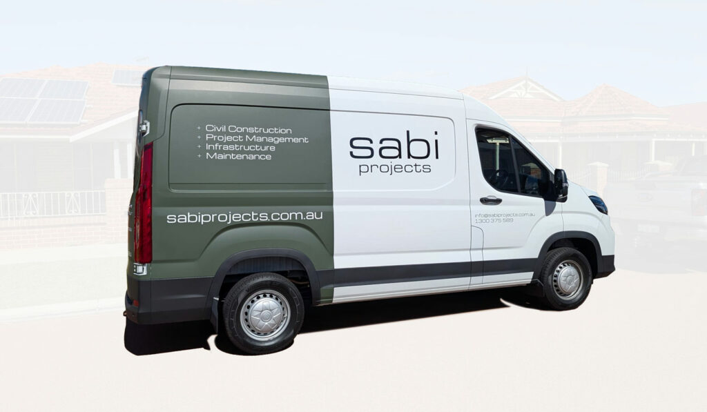 Van Signwriting Design Sabi Projects Civil Construction Australia