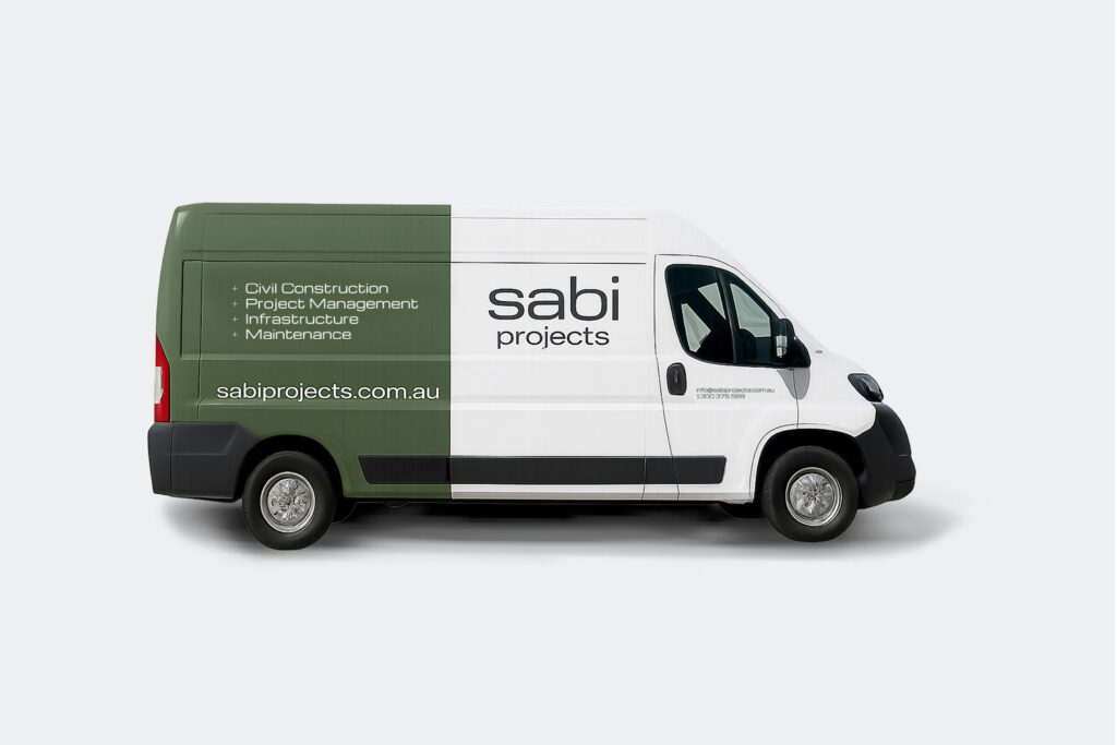 Van Signwriting Design Sabi Projects Civil Engineering Construction Australia
