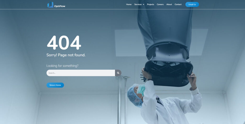 404 Page Design Inspiration Www.optiflow.co.nz