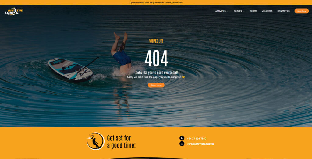 Build A Cool 404 Page Design Www.offtheloop.nz