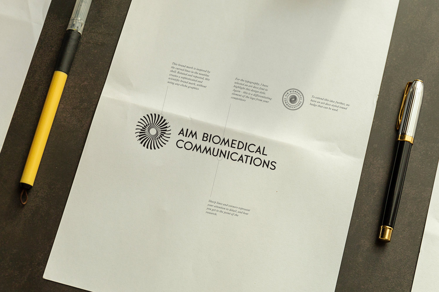 Aim Biomedical Writer Logo Redesign Branding Envy Web Design