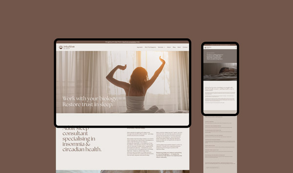 Intuitive Sleep Adult Sleep Consultant Website Design Wanaka Envy Designs
